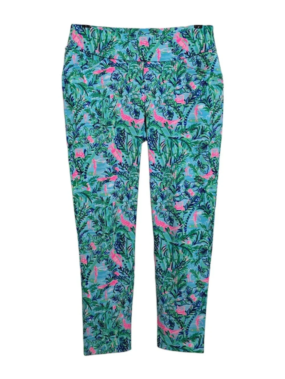 Lilly Pulitzer Luxletic Corso Pant in Blue Horizon Par Fection Golf Size 10